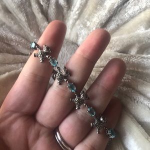 Vintage sterling silver teddy bear bracelet